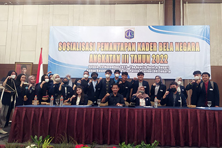Mahasiswa Universitas Al-Azhar Indonesia Mengikuti Kegiatan Sosialisasi Pelaksanaan Pemantapan Kader Bela Negara