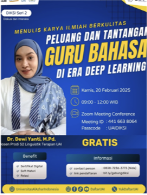 Menulis Karya Ilmiah Berkualitas: Peluang dan Tantangan Guru Bahasa di Era Deep Learning