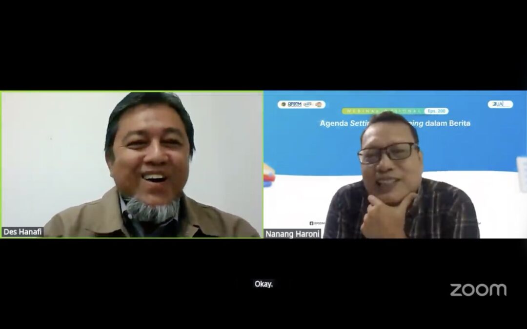 Kaprodi Ilmu Komunikasi UAI Bahas Agenda Setting dan Framing dalam Webinar Nasional Kementerian ATR/BPN